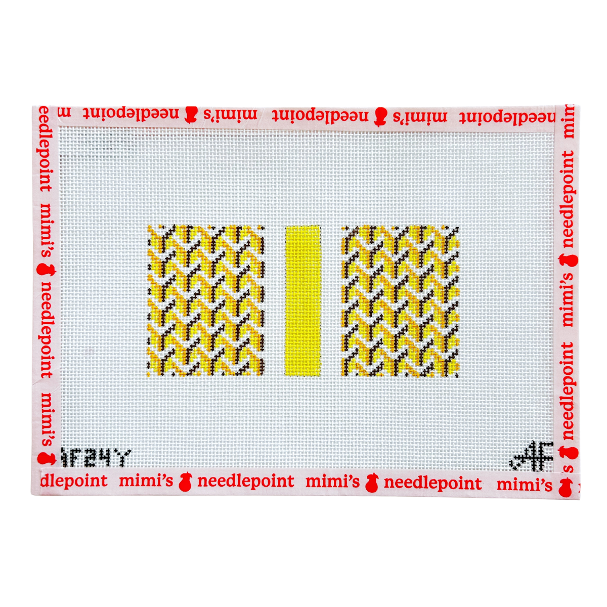 Y Pattern Eyeglass Case Yellow - 14 Mesh