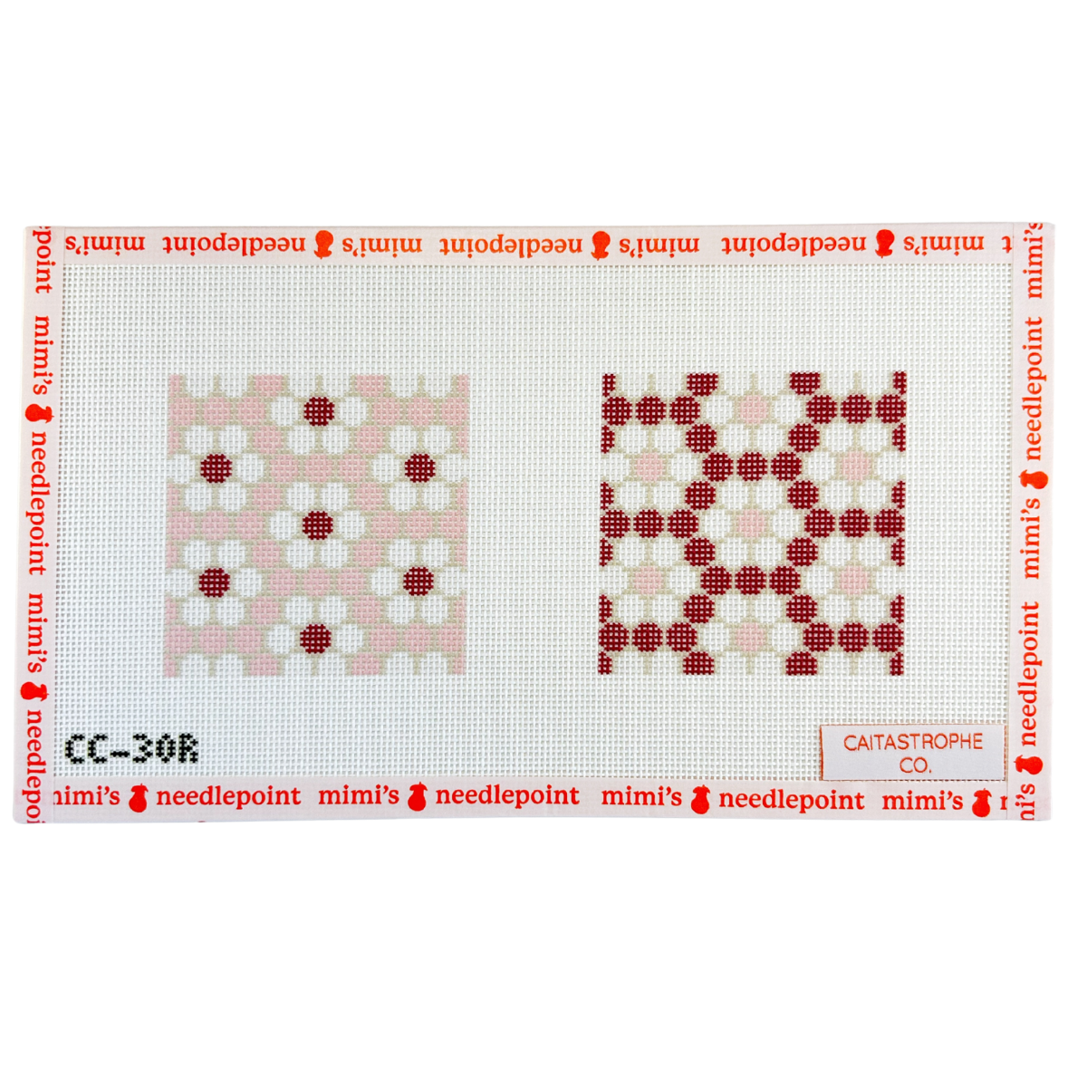 Bistro Tiles Daisy Coaster Duo Red