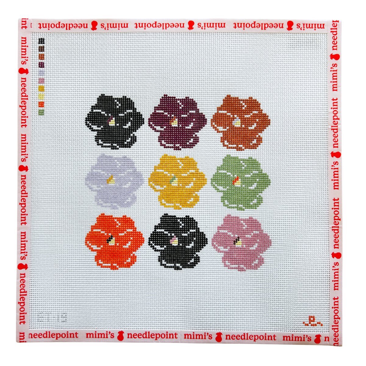 Fall Pansy Block Canvas