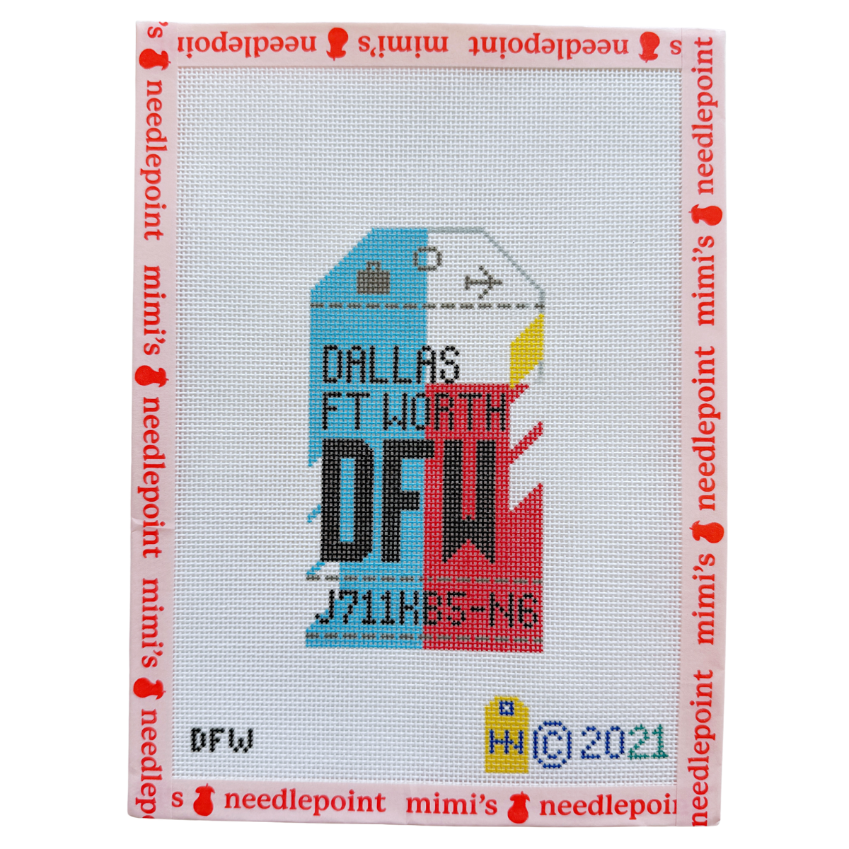 Dallas Fort Worth Retro Travel Tag