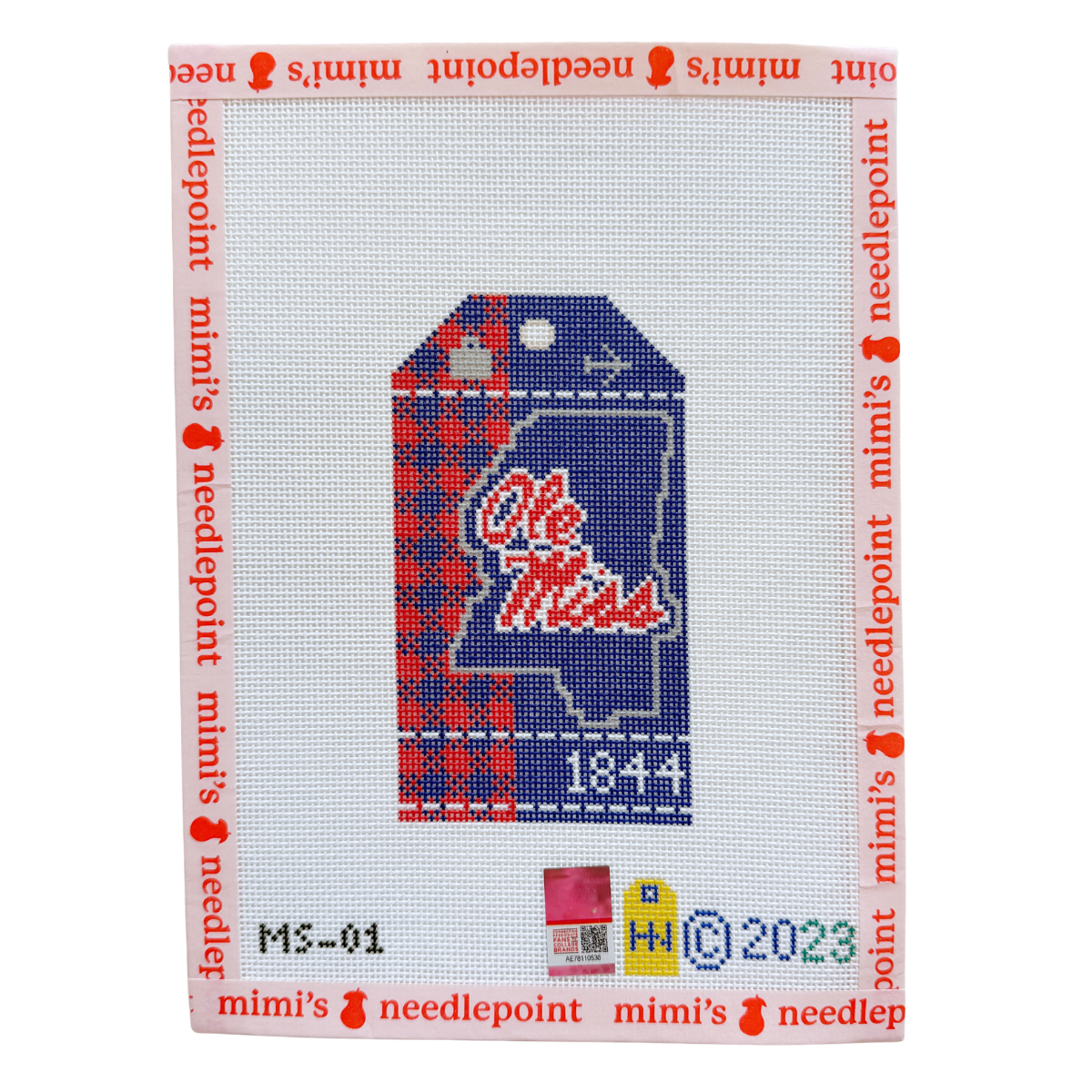University of Mississippi Retro Travel Tag