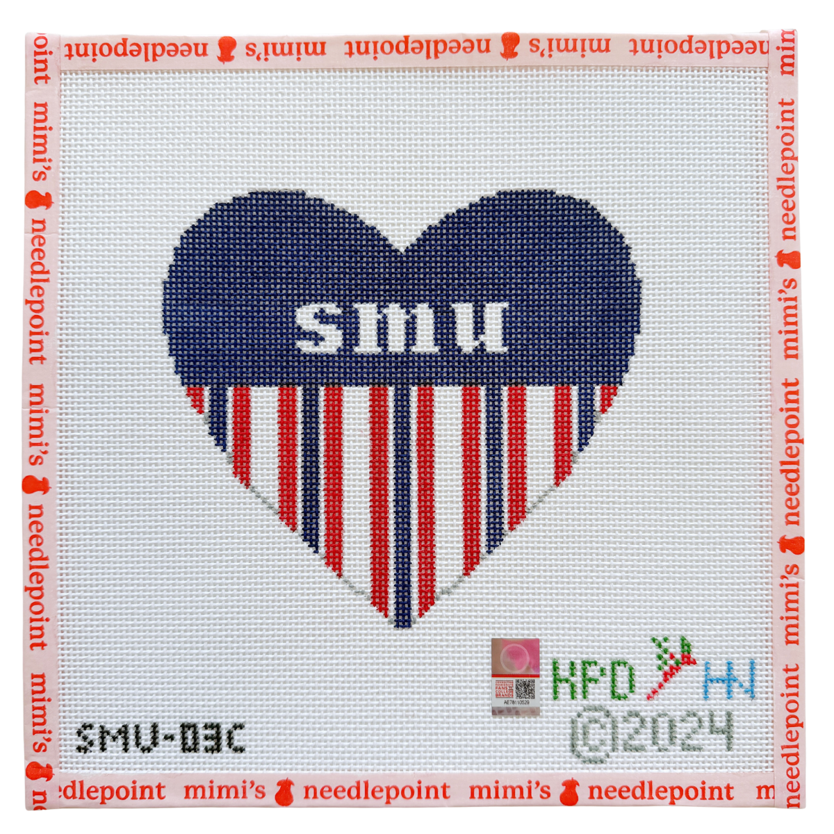SMU Southern Methodist University 6" Heart