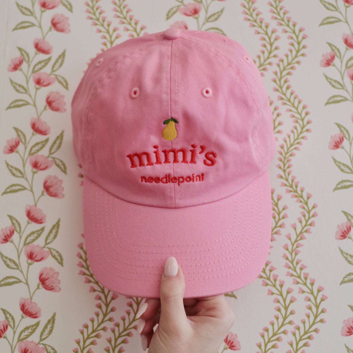 Mimi's Needlepoint Pink Hat
