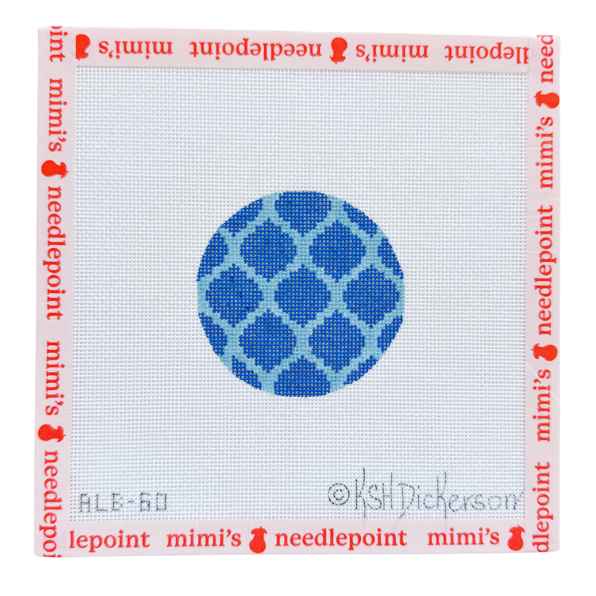 Blue Quaterfoil Damask