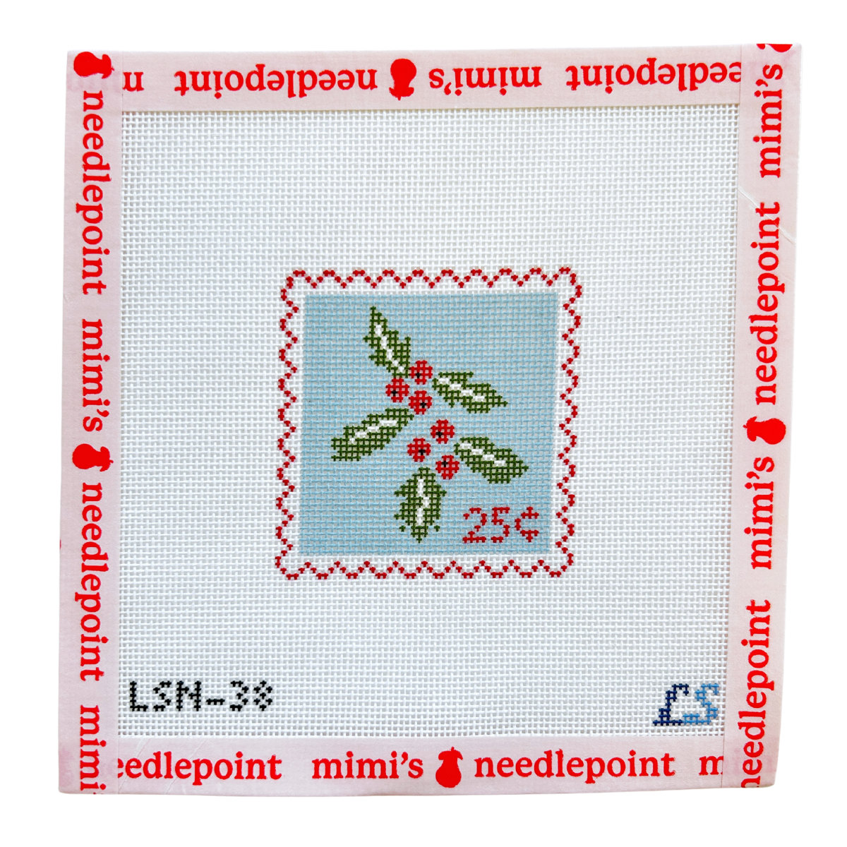 Holiday Blue Holly Stamp