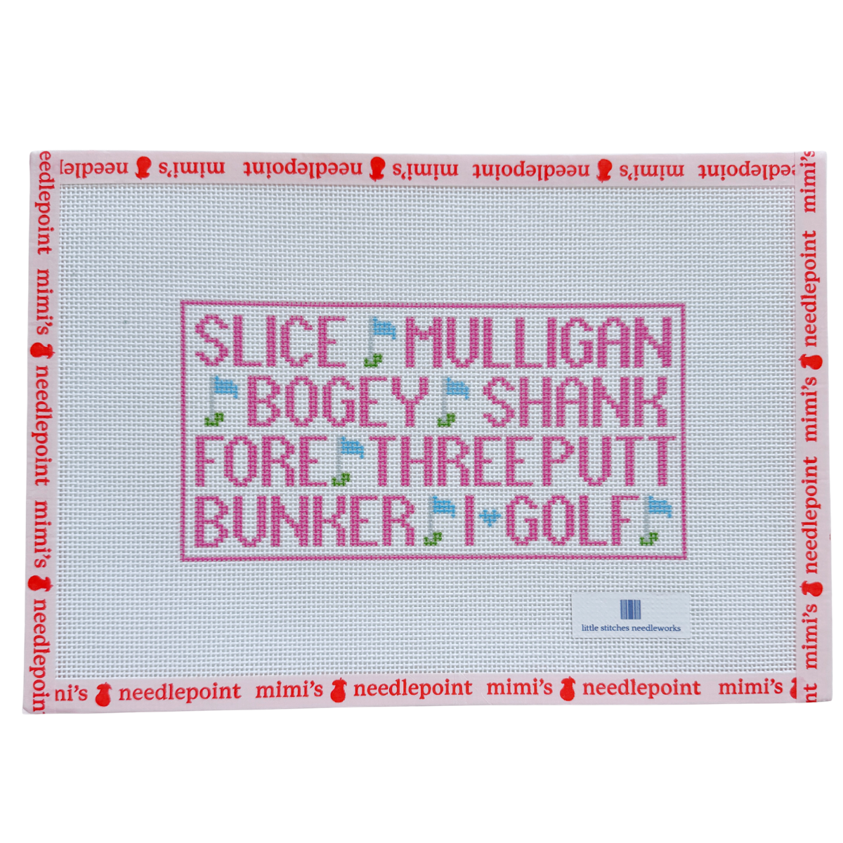Golf Terms Clutch Pink