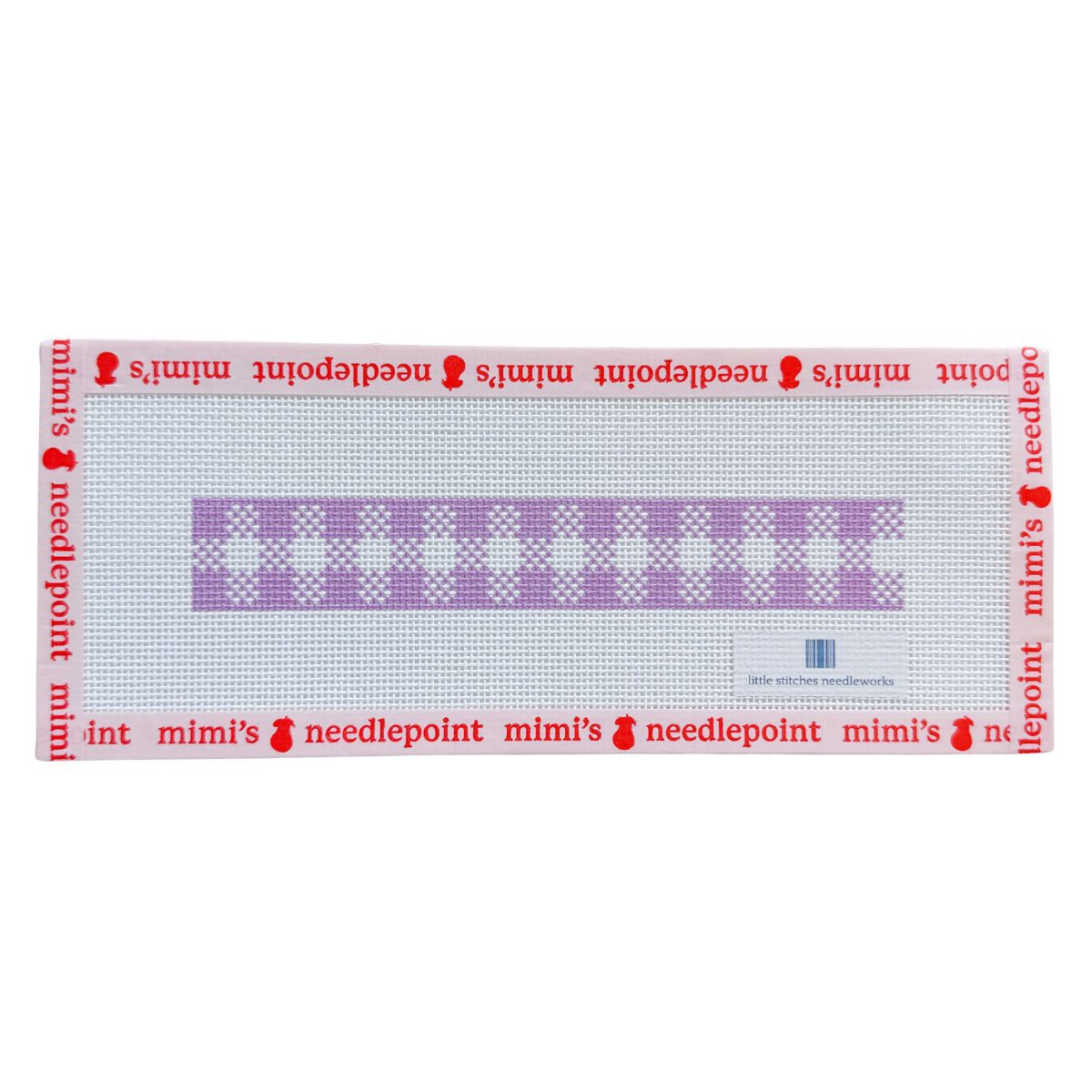 Woven Gingham Keyfob Lavender