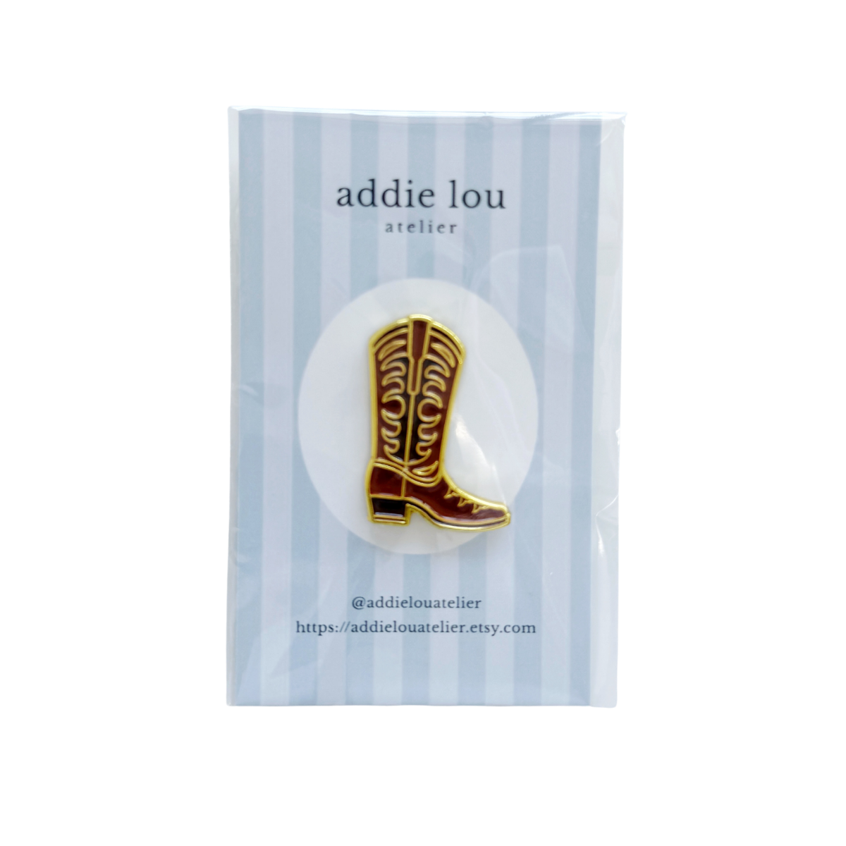 Brown Western Boot Needle Minder