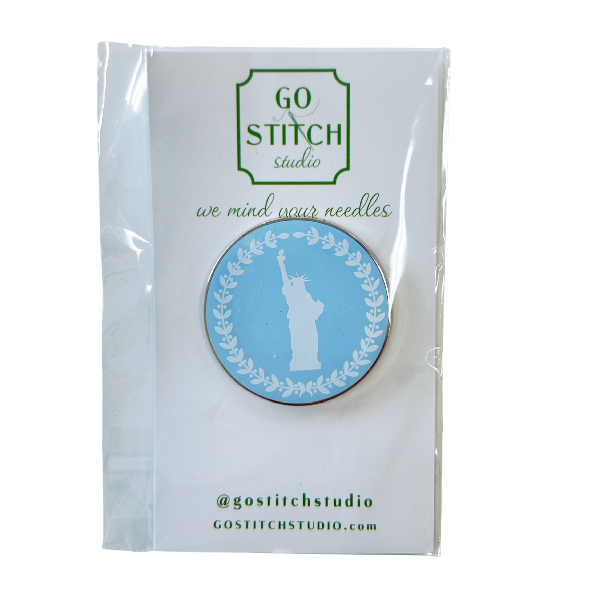Lady Liberty Cameo Style Needle Minder