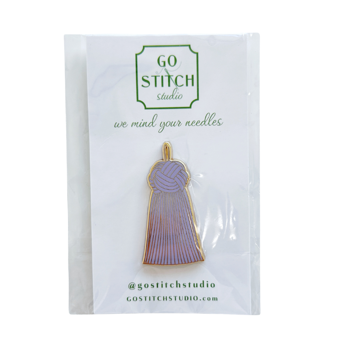 Lavender French Knot Tassel Needle Minder