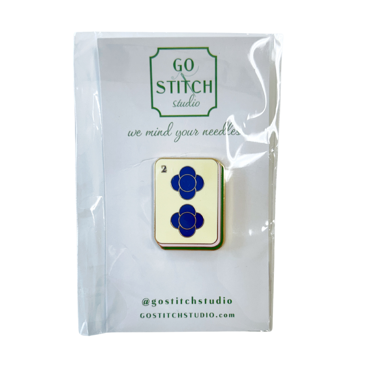 Two Dot Clover Mahjong Needle Minder