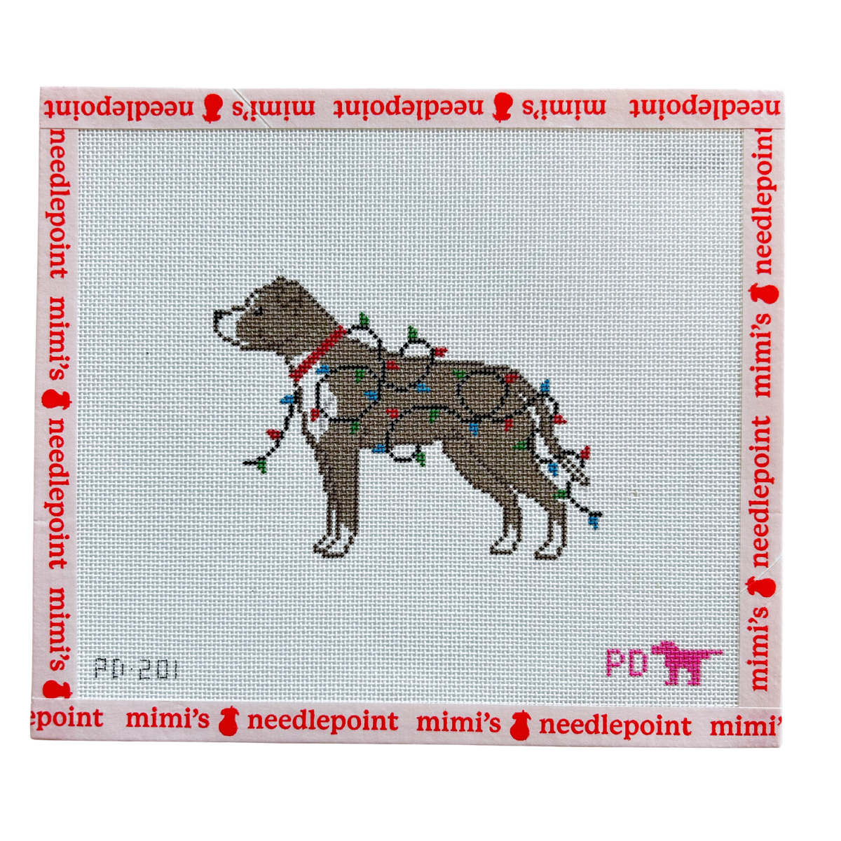 Christmas Lights Pit Bull