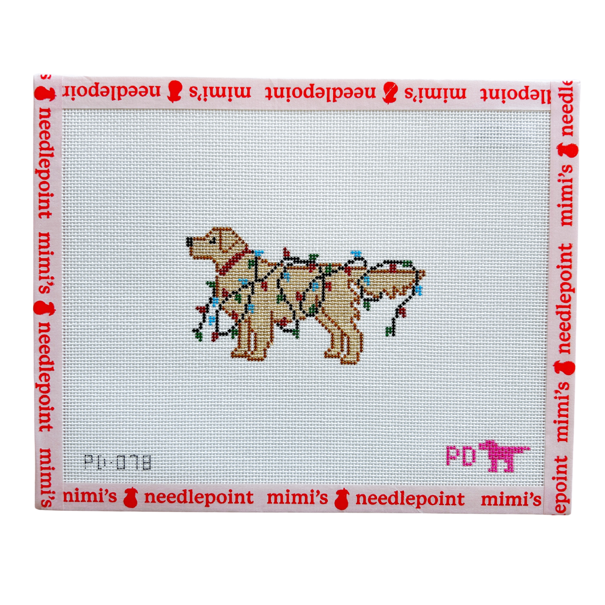 Christmas Lights Golden Retriever