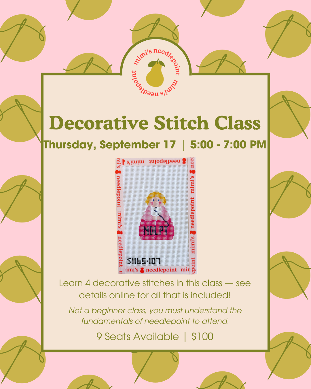 Decorative Stitch Class | September 17
