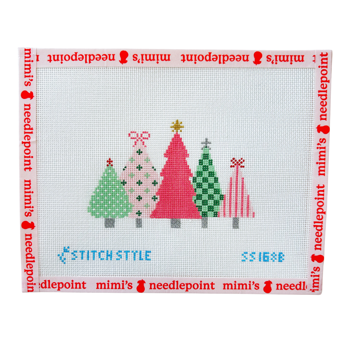 Line of Trees - Pink with Stitch Guide