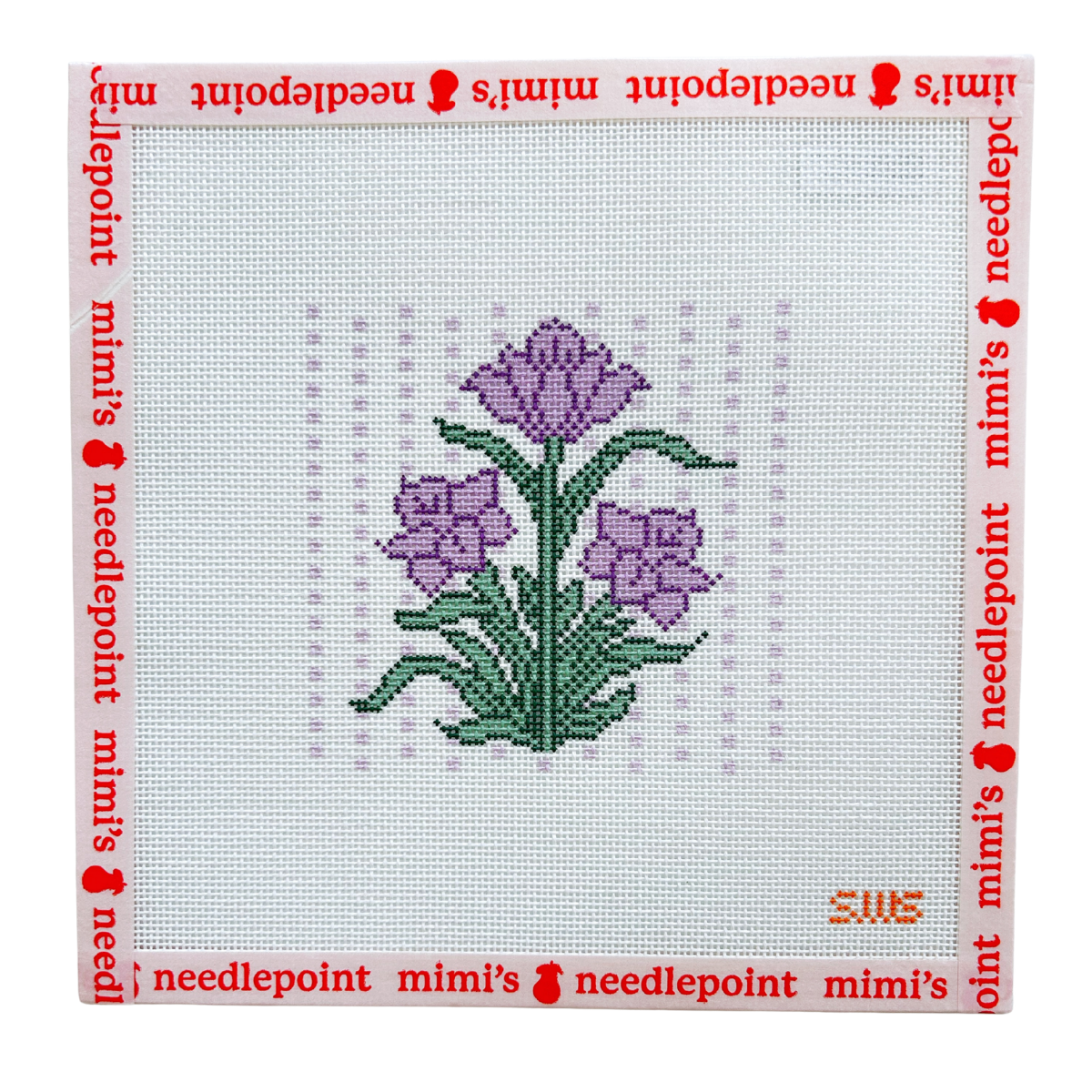 Purple Block Print Flower