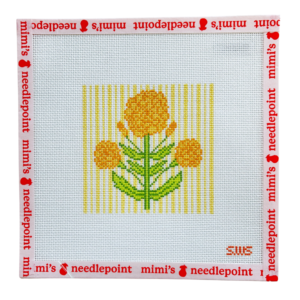 Yellow Block Print Flower