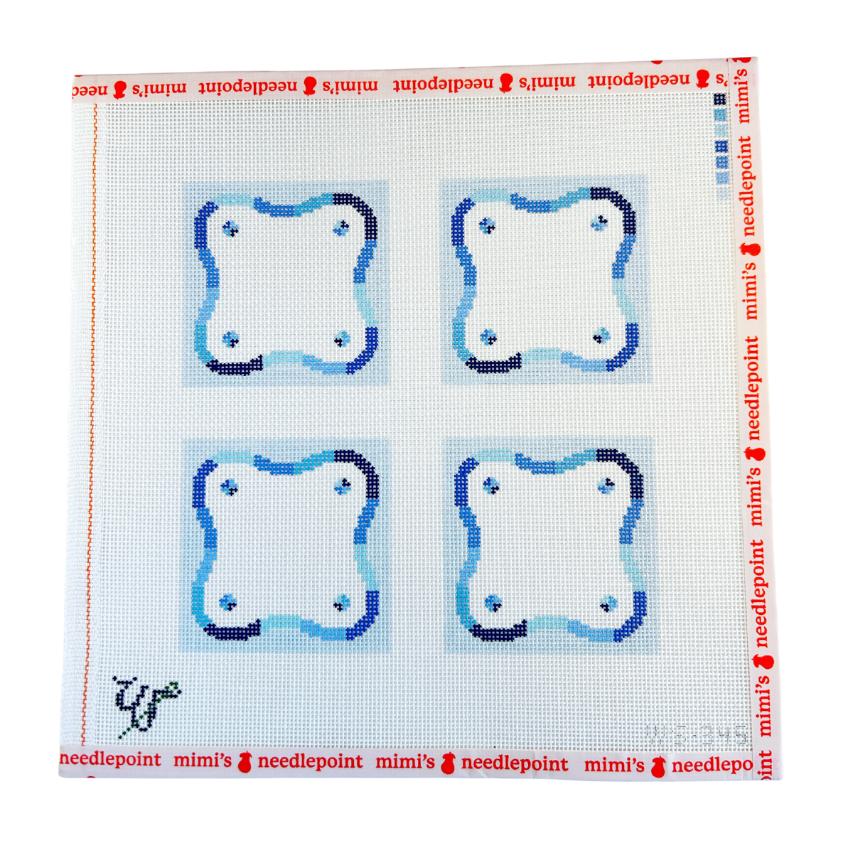 Blue Squiggle Coasters