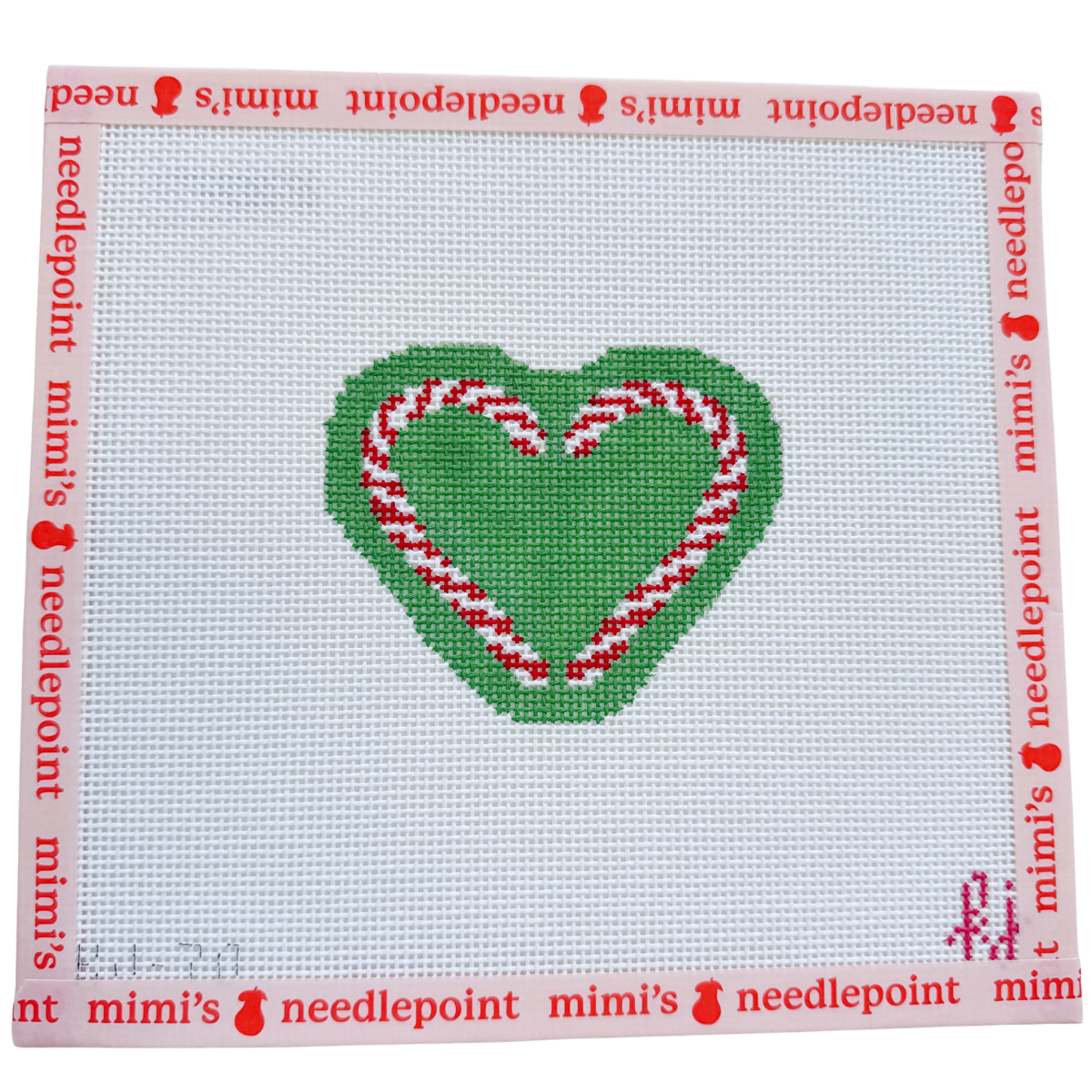 Candy Cane Heart Green
