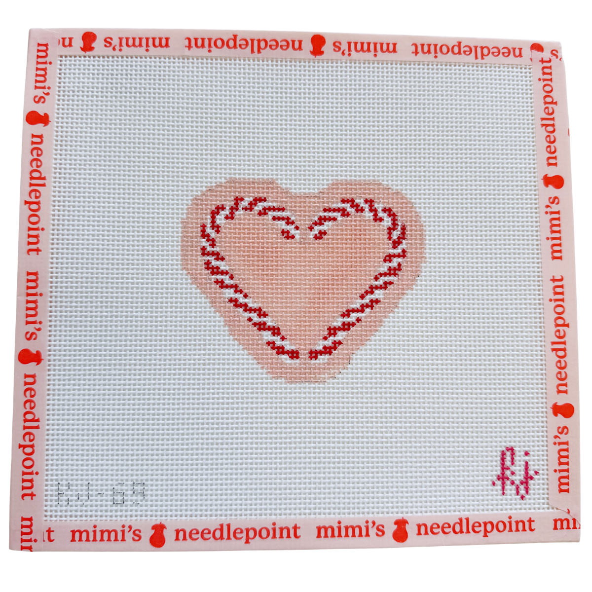 Candy Cane Heart Pink