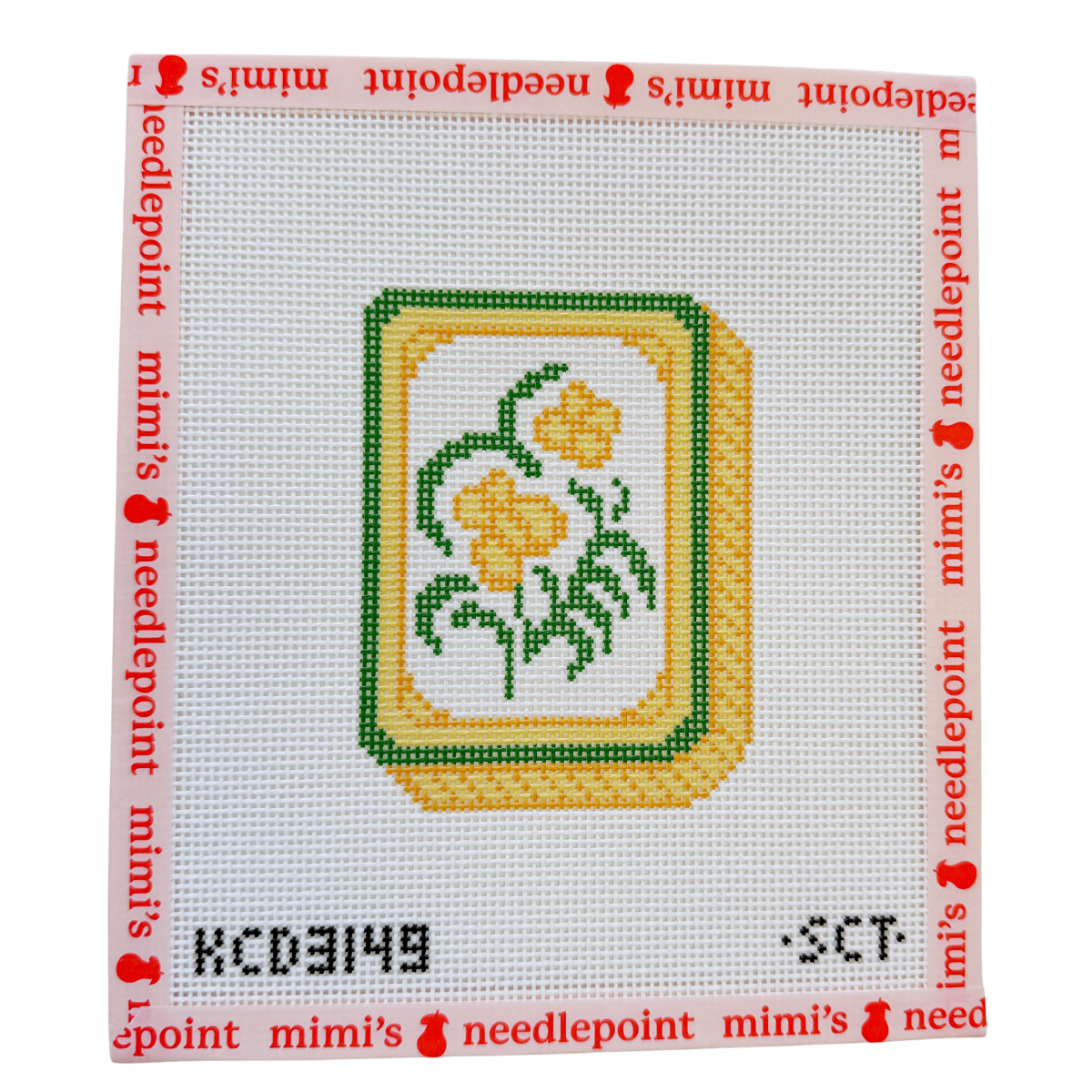 Yellow Mahjong Flower Tile