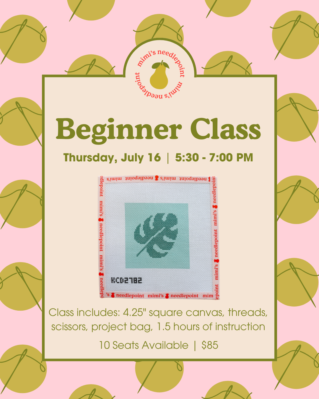 Monstera Leaf Beginner Class | July 16