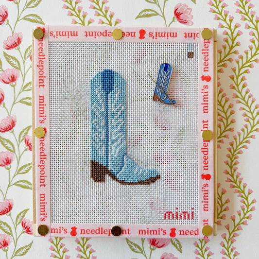 Blue Cowboy Boot Needleminder