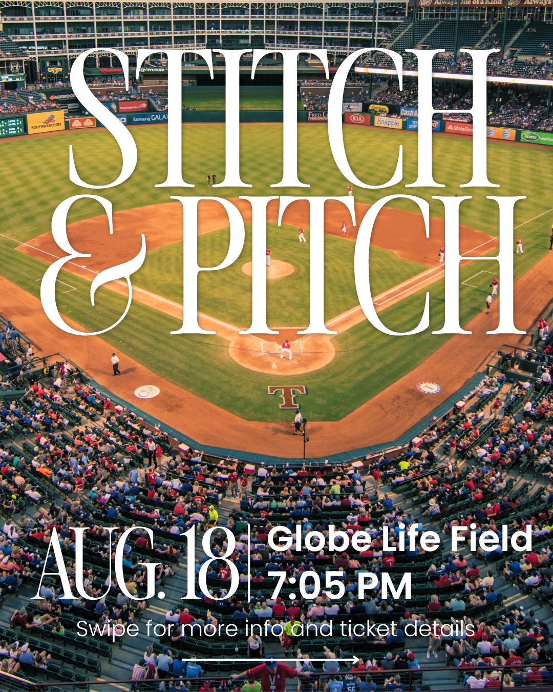 Stitch and Pitch | August 18, 2026