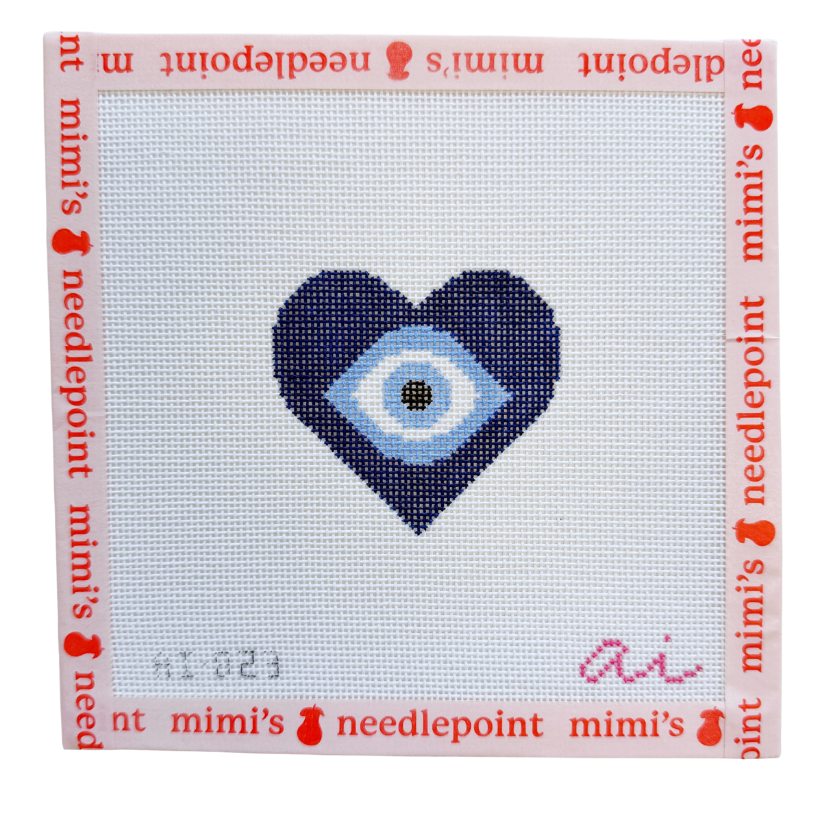 Navy Heart Evil Eye