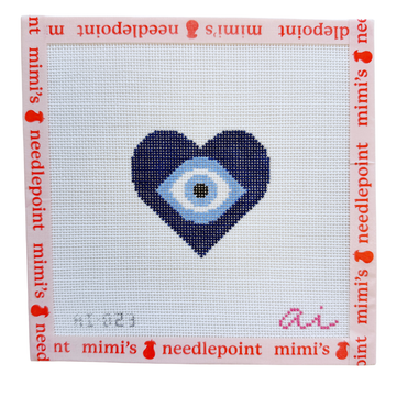 Navy Heart Evil Eye
