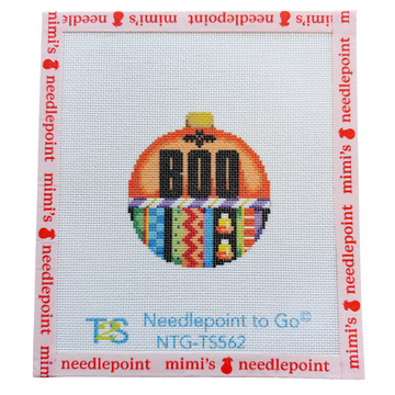 Boo Stripes Ball Ornament