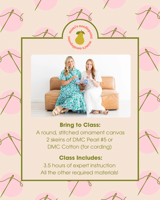 Round Self-Finishing Class with Cowtown Needlepoint | April 11