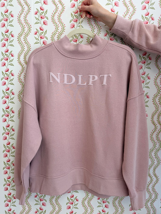 The NDLPT Mock Neck Sweatshirt (Dusty Rose)