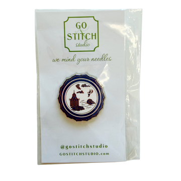 Blue Canton Plate Needle Minder