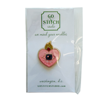 Flaming Heart with Eye Needle Minder