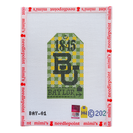 Baylor University Retro Travel Tag