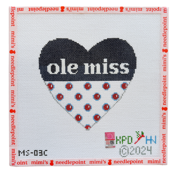 Ole Miss University of Mississippi 6" Heart