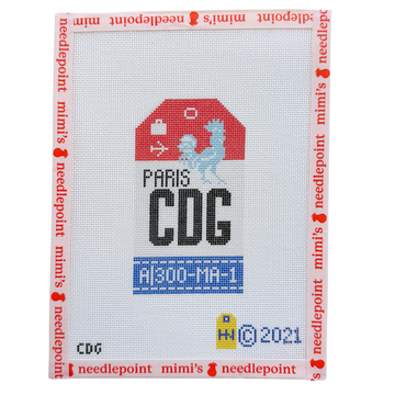 Paris CDG Retro Travel Tag
