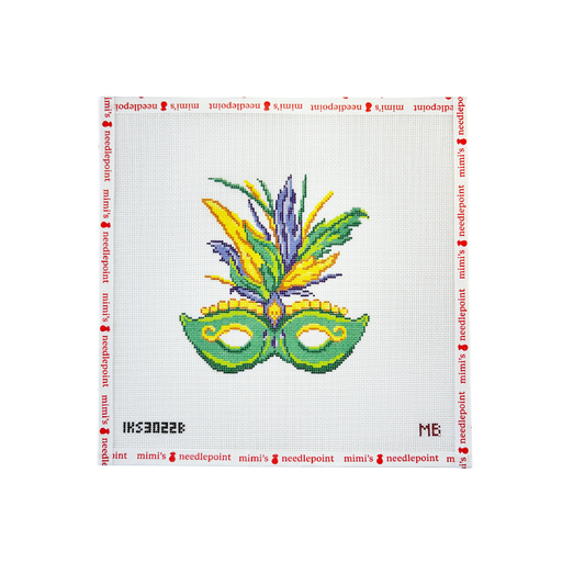 Green Mardi Gras Mask