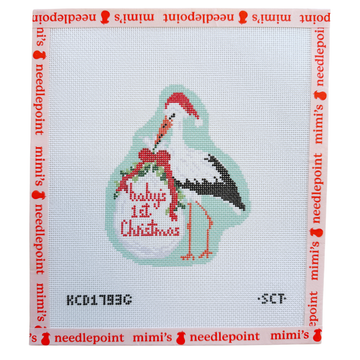 Baby's First Christmas Green Stork