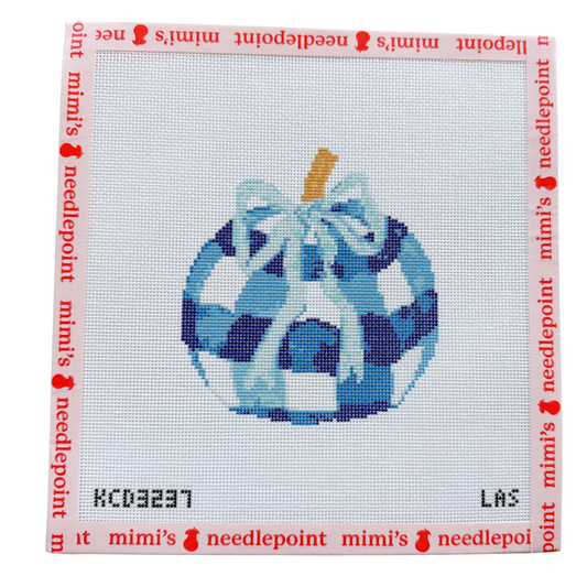 Blue Gingham Pumpkins
