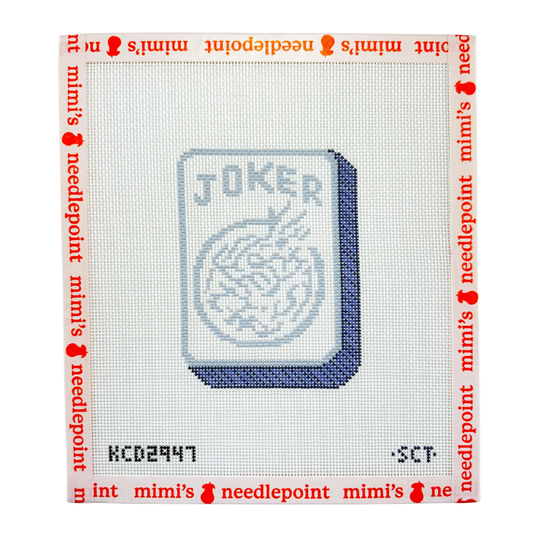 Blue and White Mahjong Joker Tile