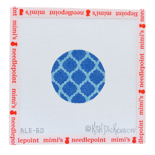 Blue Quaterfoil Damask