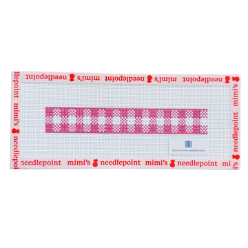 Woven Gingham Keyfob Pink
