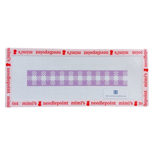 Woven Gingham Keyfob Lavender
