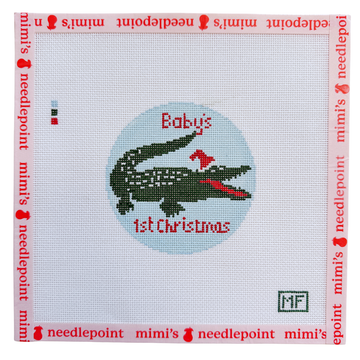 Alligator Baby's First Christmas - Blue