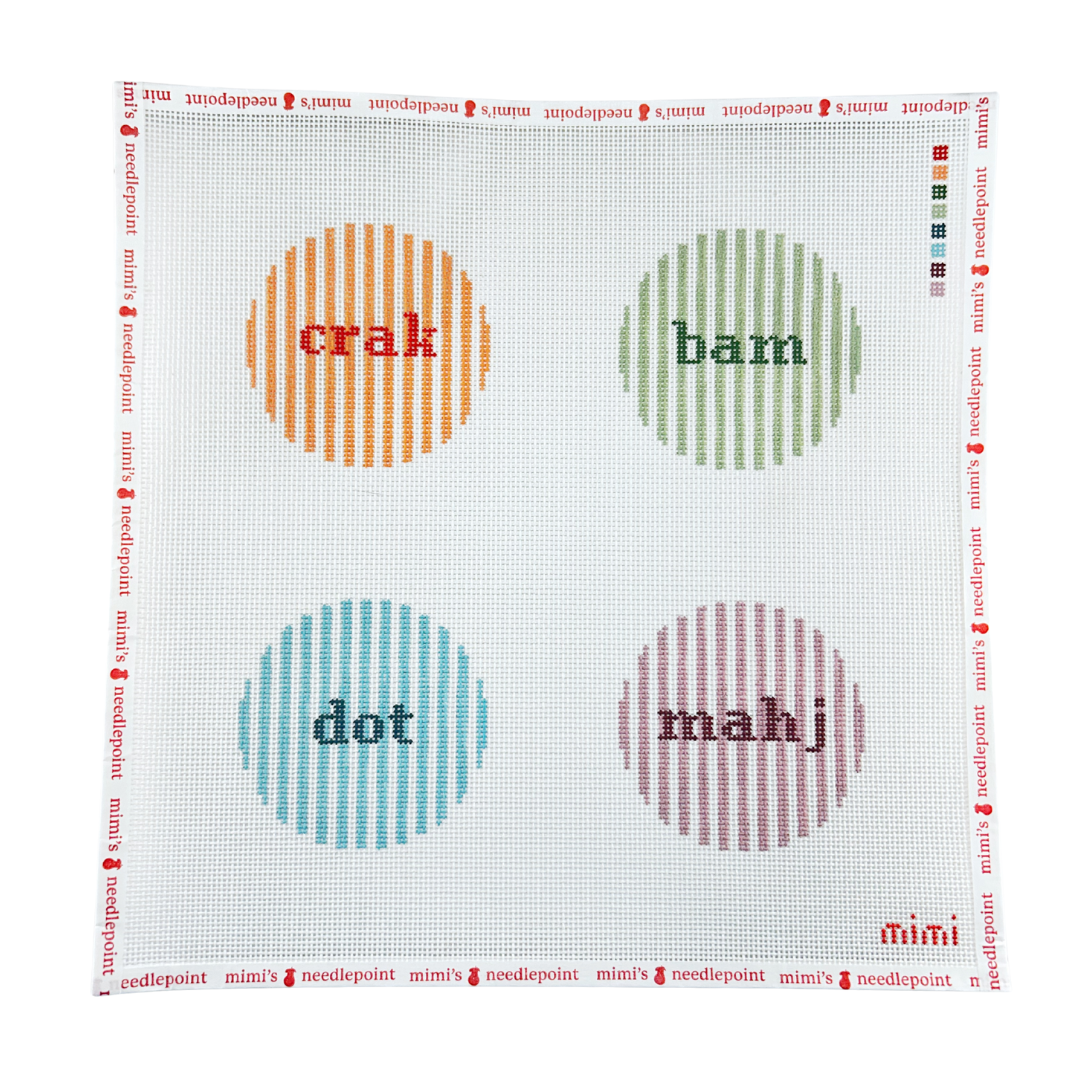 Round Mahjong Coaster Set