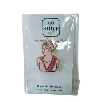 Pink Greek Goddess Statue with Glitter Accents