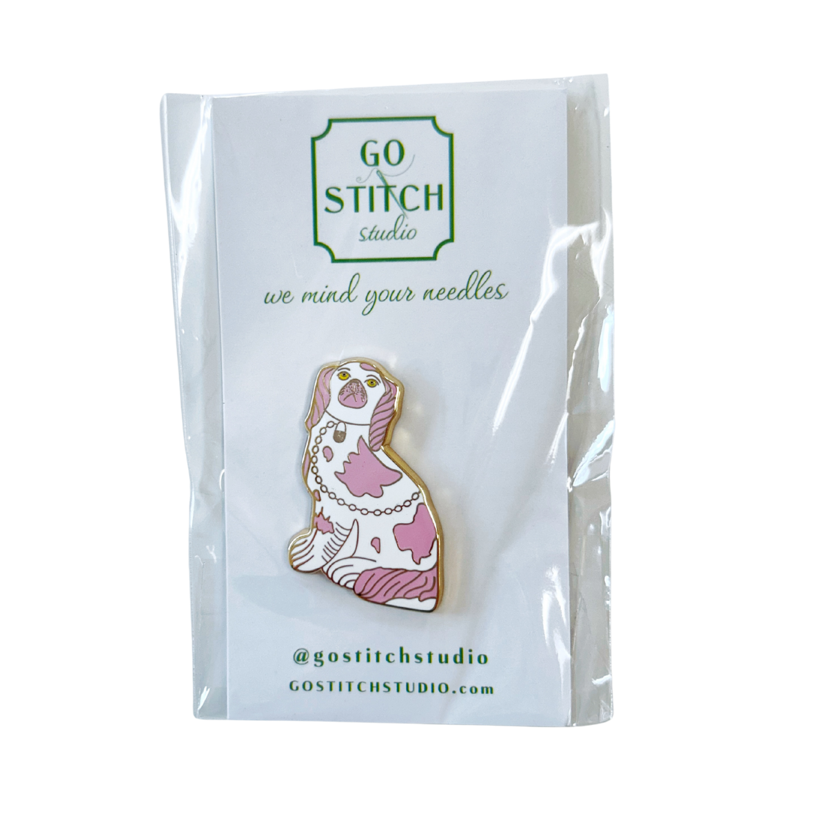 Pink Staffordshire Dog Needle Minder