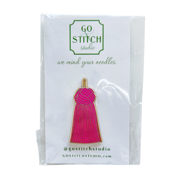 Pink French Knot Tassel Needle Minder